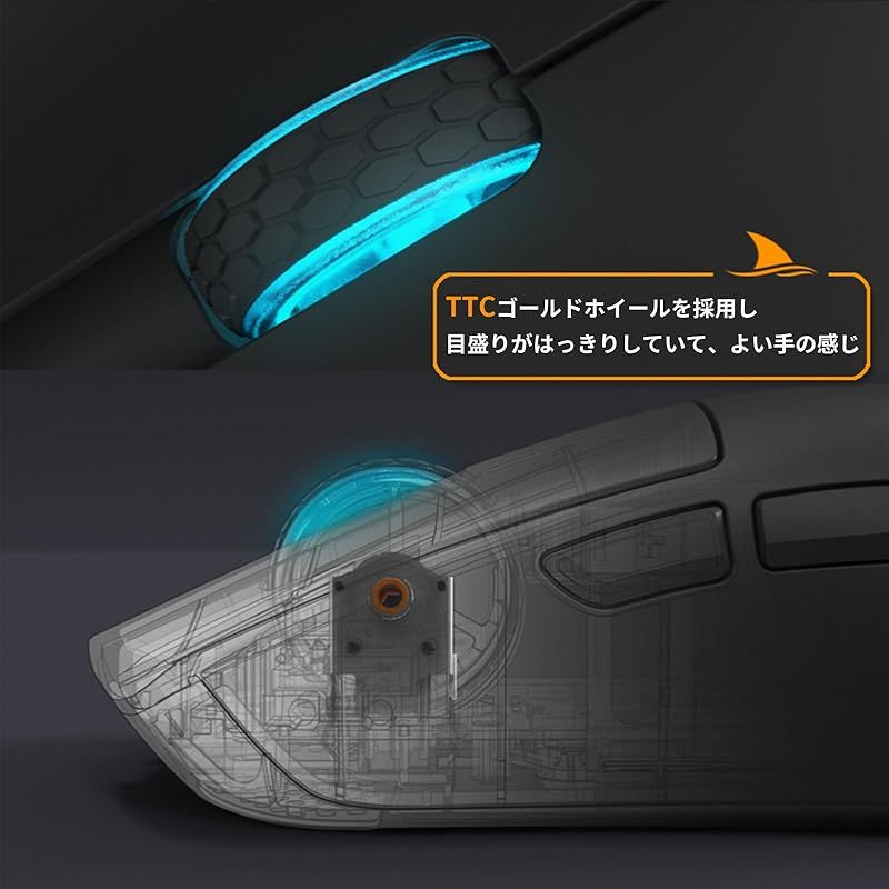  ゲーミングマウス HOGREL M 3 PRO 1 K 2 4 ワイヤレスマウス PAW 3395 光学センサー搭載 調整可 Bluetooth Ghz USB C 3モード 超軽量 53グラム カスタムドライバー ラップトップコンピュータ 周辺機器 Wii