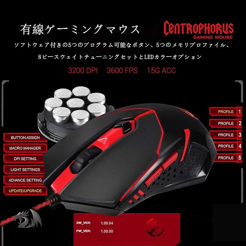 Redragon S101ゲーミングキーボード ゲーミングマウス マウスパッド