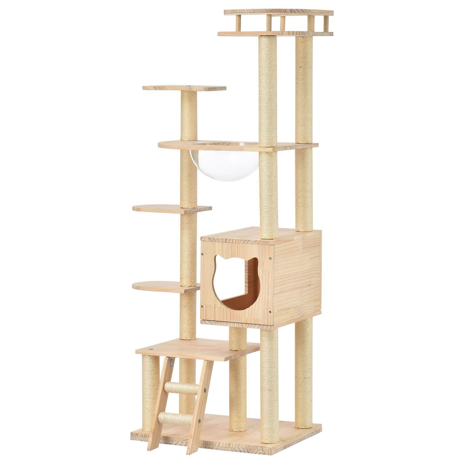 数量 キャットタワー 透明宇宙船 頑丈 据え置き おしゃれ 木製 麻紐 爪とぎボール 猫ベッド 安全安心 ペット用品
