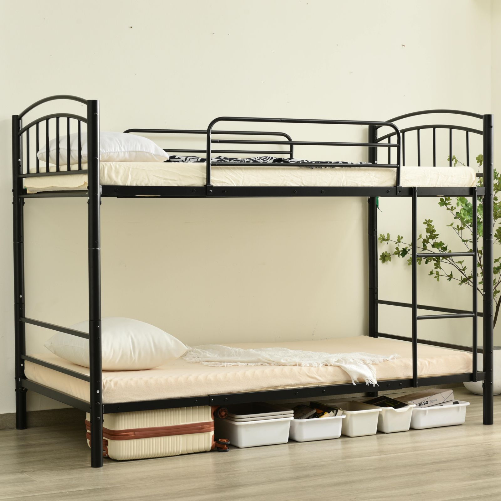 数量限定セール」 【新作】【ブラック】チール 耐震 ベッド シングル