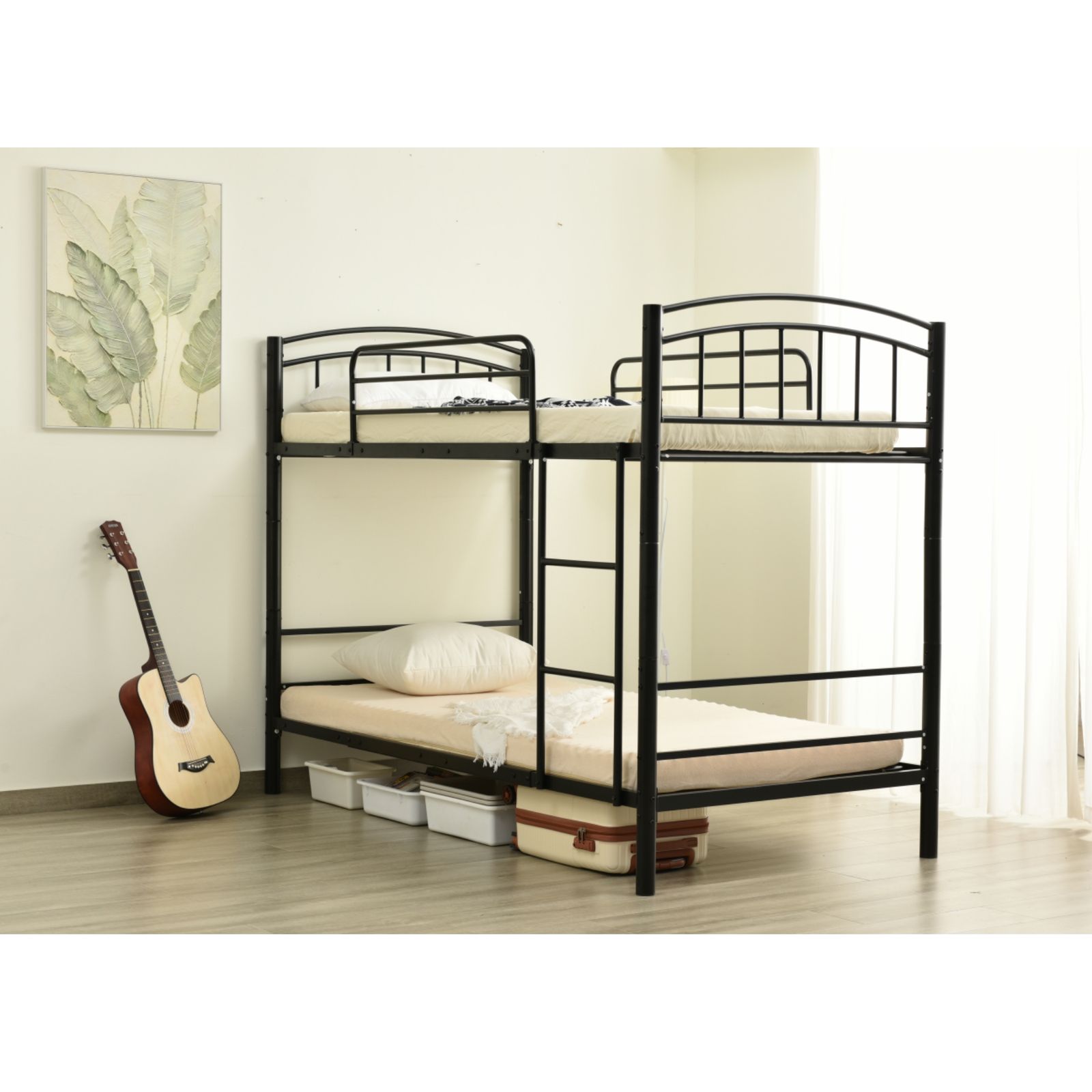 数量限定セール」 【新作】【ブラック】チール 耐震 ベッド シングル