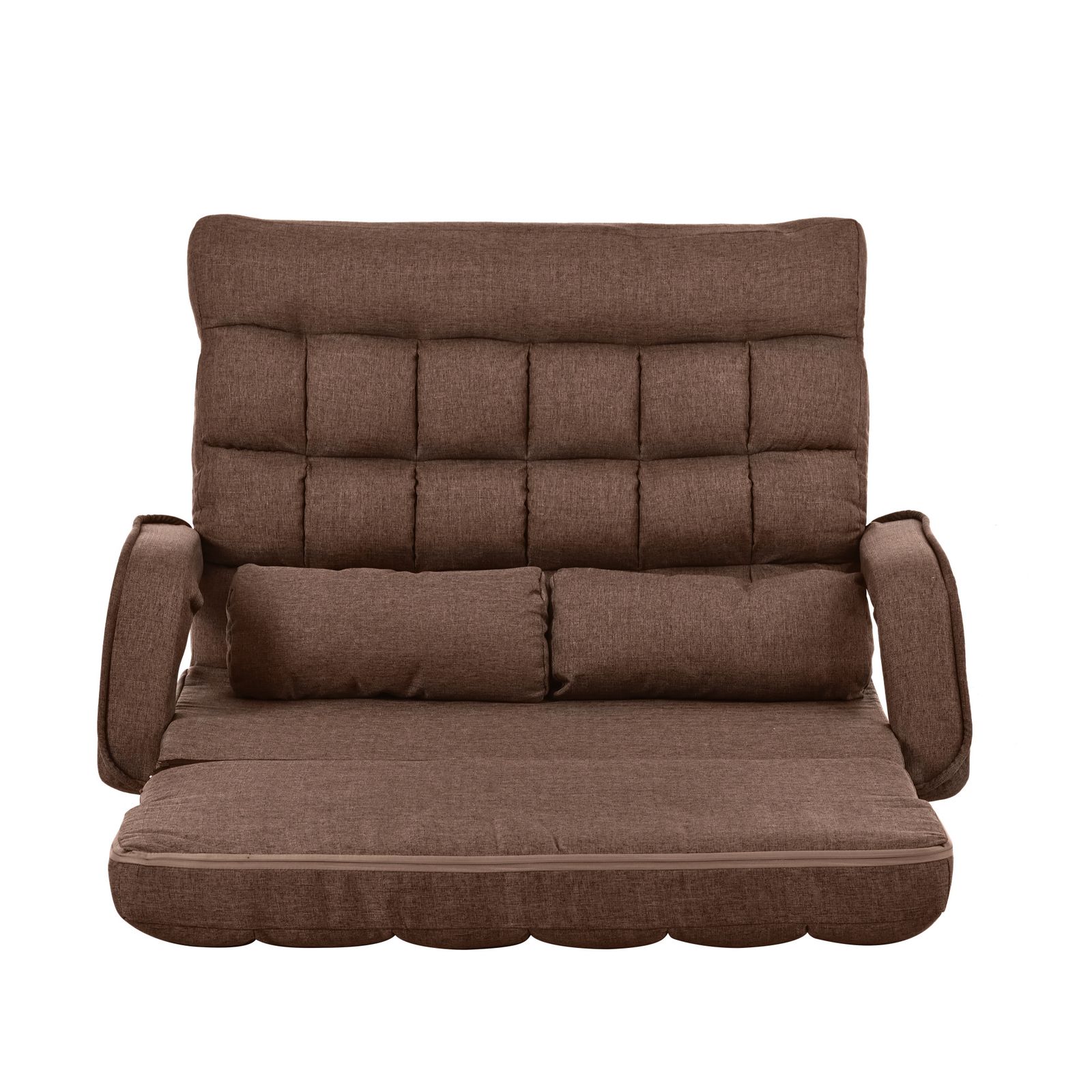 座椅子 二人掛け 4WAY 連動肘つき リクライニングソファ 折りたたみ 座