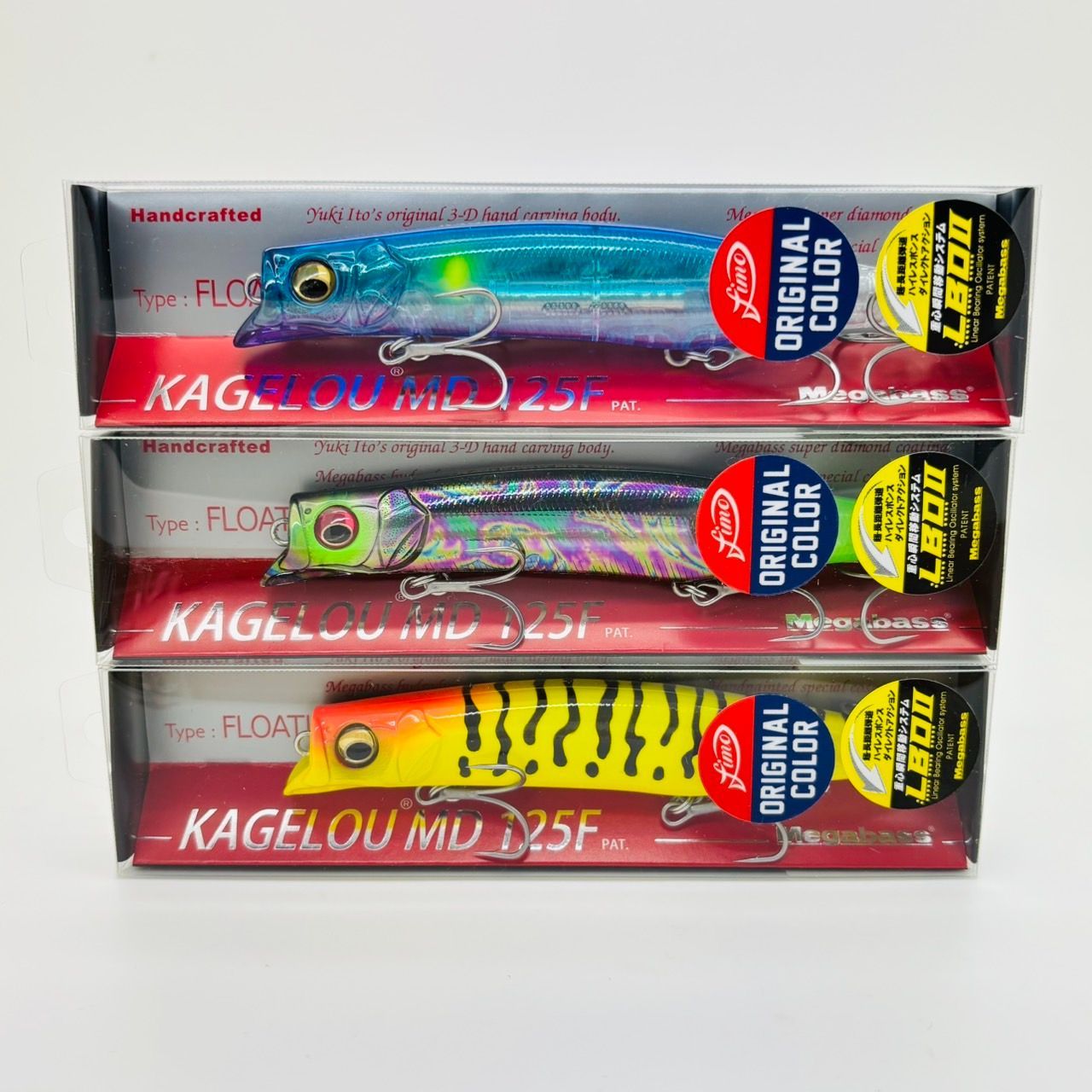 Megabass メガバス KAGELOU MD 125 F カゲロウ SP-C fimo フィーモ オリジナル 3点 セット スポイラービル ミッドダイブ シャローランナーミノー シーバス バス釣り ルアー
