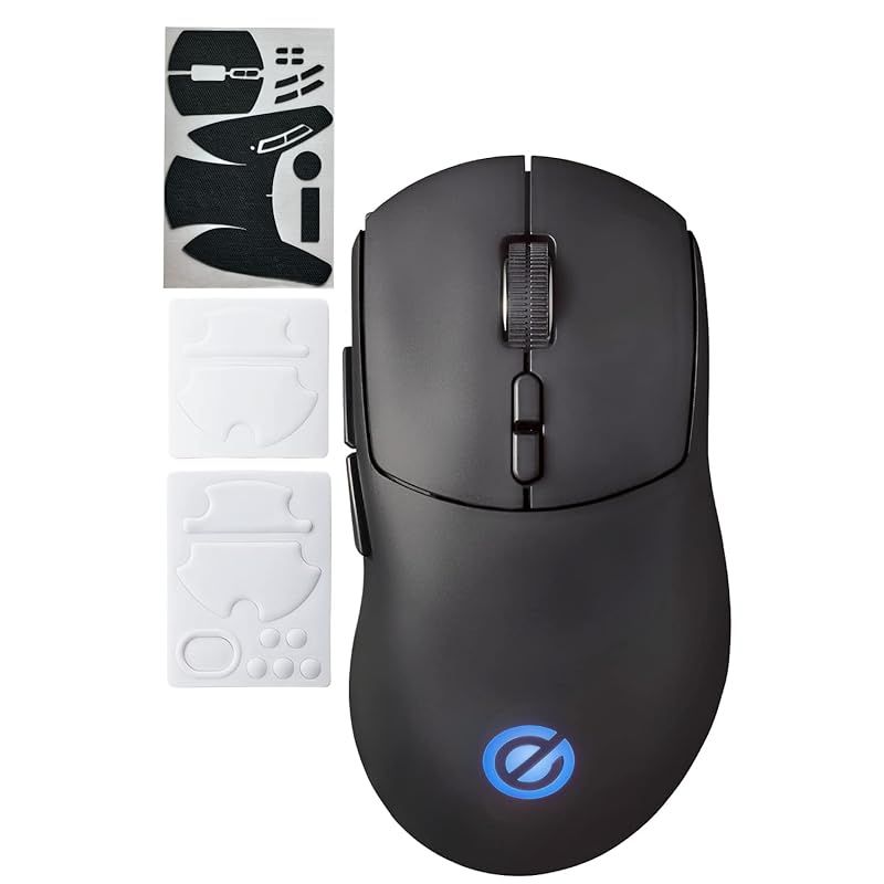 エレコム ゲーミングマウス ワイヤレス 無線2.4 GHz 有線両対応 V custom VM 600 PE 充電式 8ボタン 650 IPS 50 G 距離センサー搭載 75 グリップシート付属 M- ブラック 0