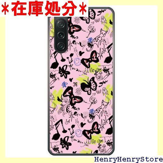 ScoLar ス Xperia 1 IV SO 51 C SOG 06 A 201 ケース ハードケース スマホケース エクスペリア スマホカバー ポリカーボネート製 保護 ピンク総柄 リボン 蝶 音符 306