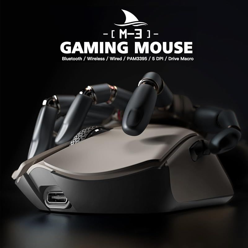 ゲーミングマウス HOGREL M 3 1 K ワイヤレスマウス PAW 3395 光学センサー搭載 調整 Bluetooth 2.4 Ghz USB-C 3モード 超軽量 58グラム カスタムドライバー ラップトップコンピュータ PC用 ゲーマー