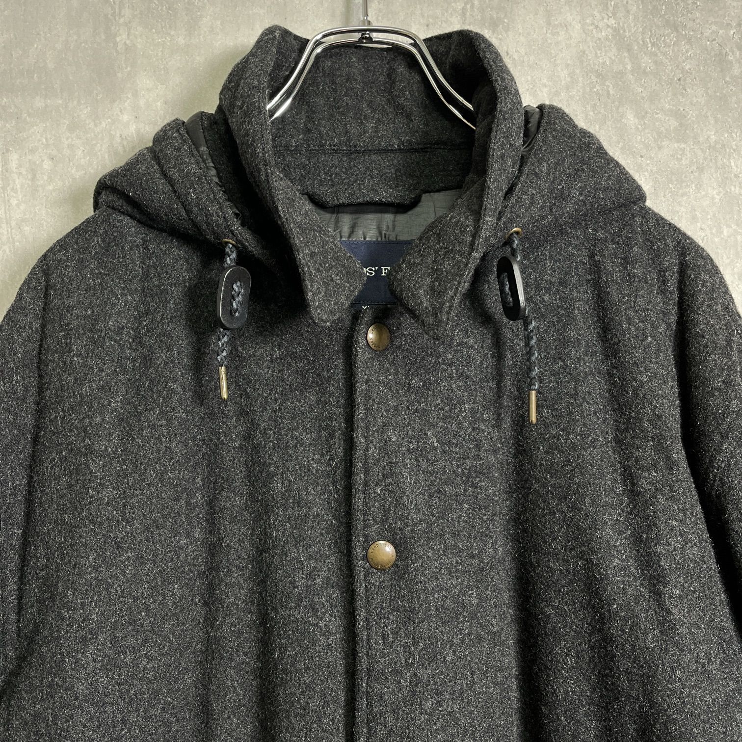 LANDS END｜ランズエンド PRIMALOFT｜プリマロフト ウールジャケット スナップボタン 無地 アウター