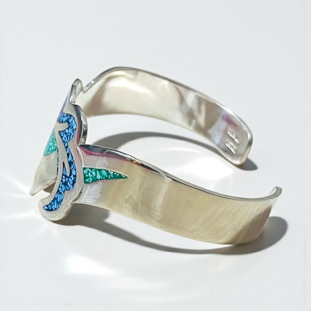 Vintage Mexican Jewelry インレイ バングル シルバー SILVER 925