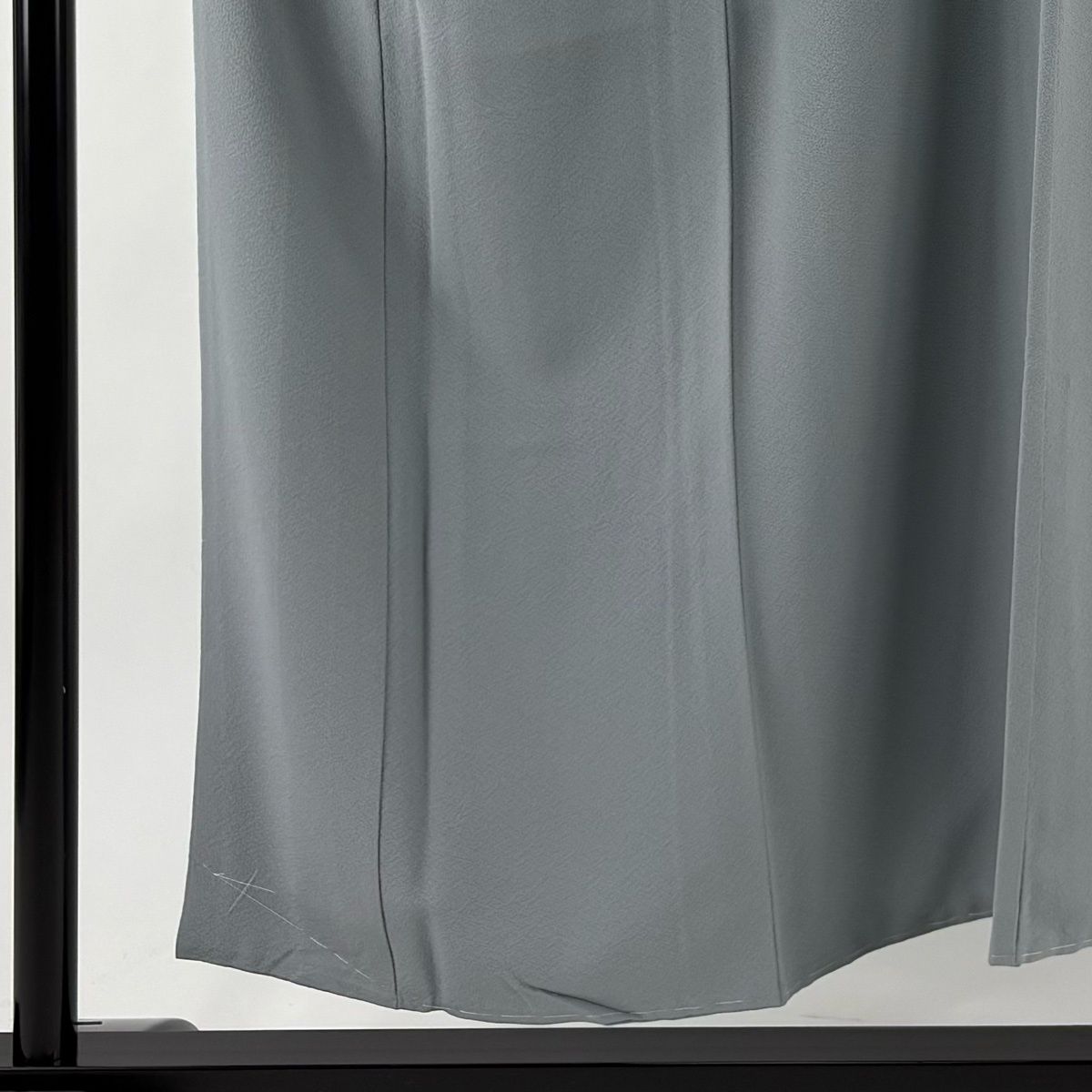 色無地 身丈152cm 裄丈63cm S 袷 花井幸子 落款 青灰色 正絹 秀品 一つ