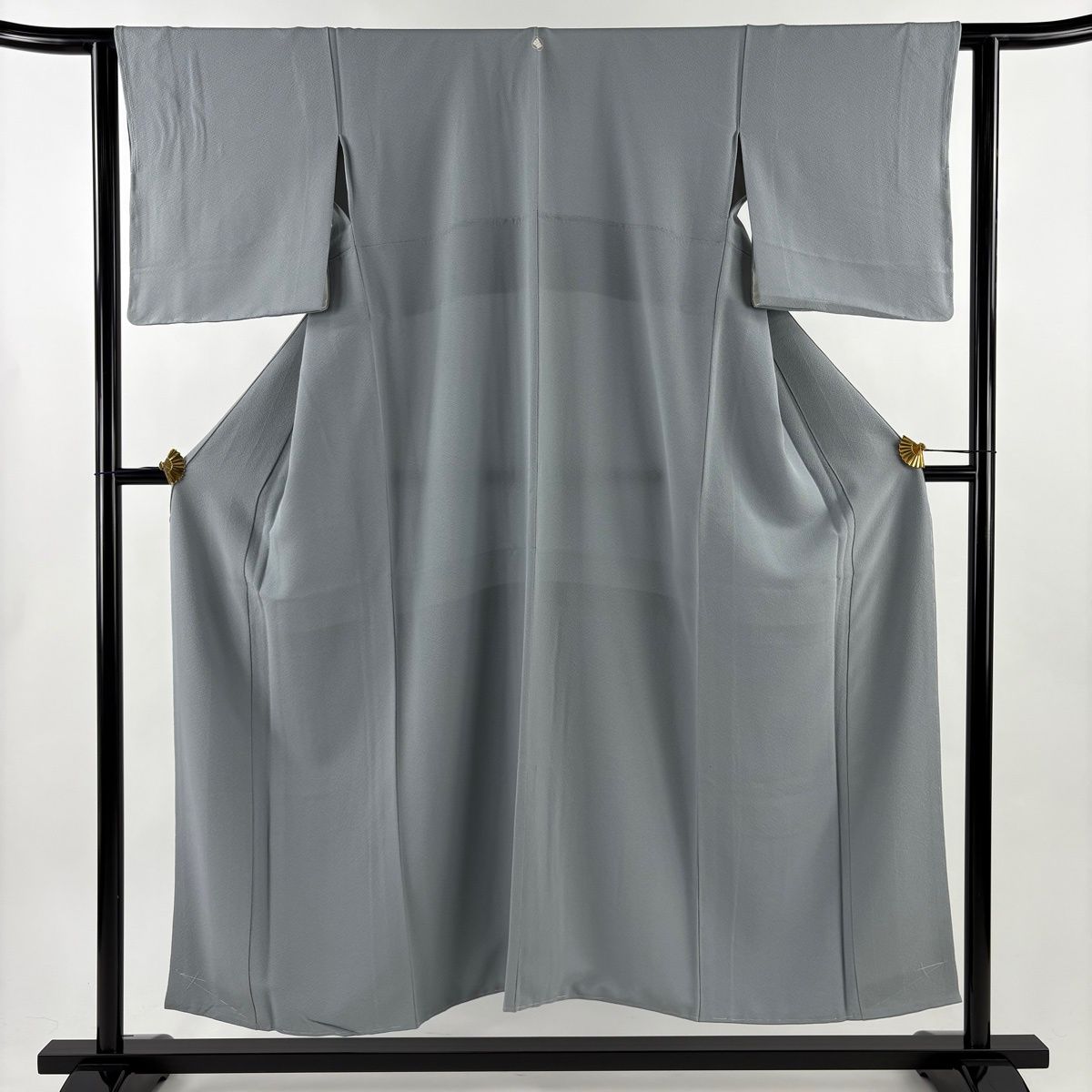 色無地 身丈152cm 裄丈63cm S 袷 花井幸子 落款 青灰色 正絹 秀品 一つ