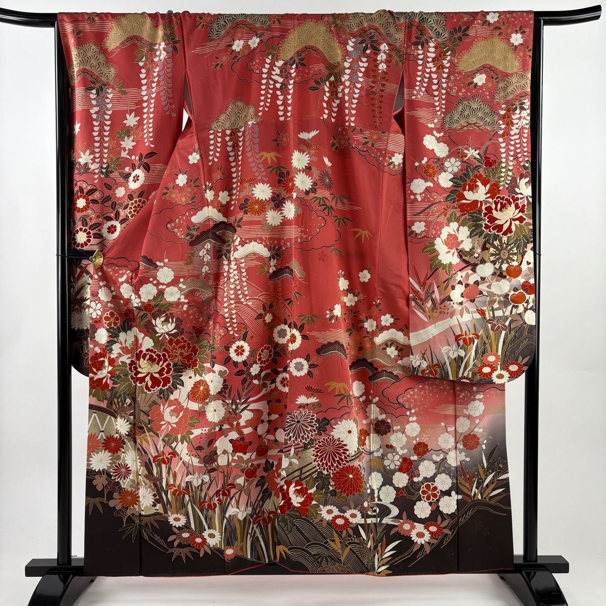 新品ACTUS ジャガード織り ブランケットリバーシブル130x180テラコッタ