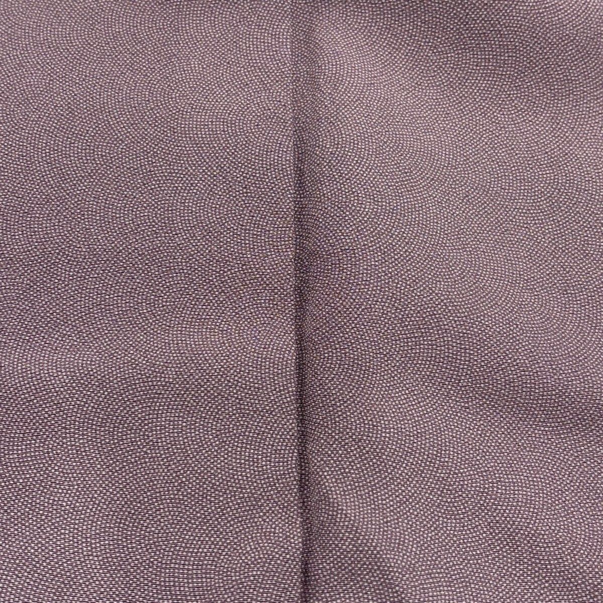 江戸小紋 身丈158cm 裄丈66cm M 袷 鮫柄 灰紫 正絹 秀品 【中古