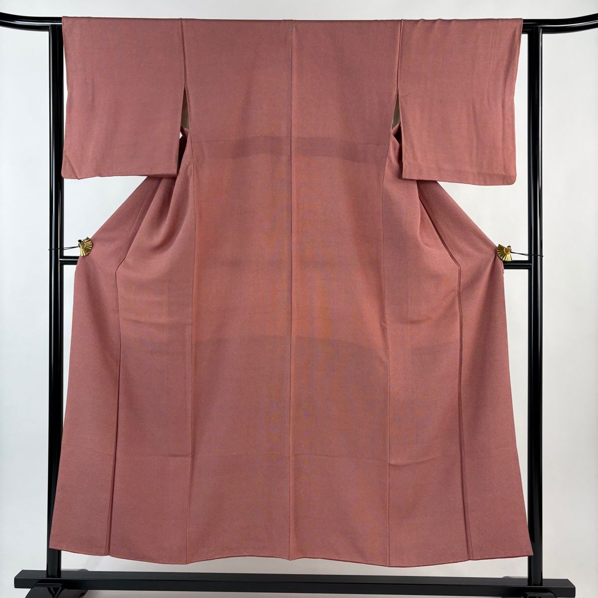 美品】 江戸小紋 身丈152cm 裄丈61.5cm S 袷 落款 行儀 茜色 正絹 秀品