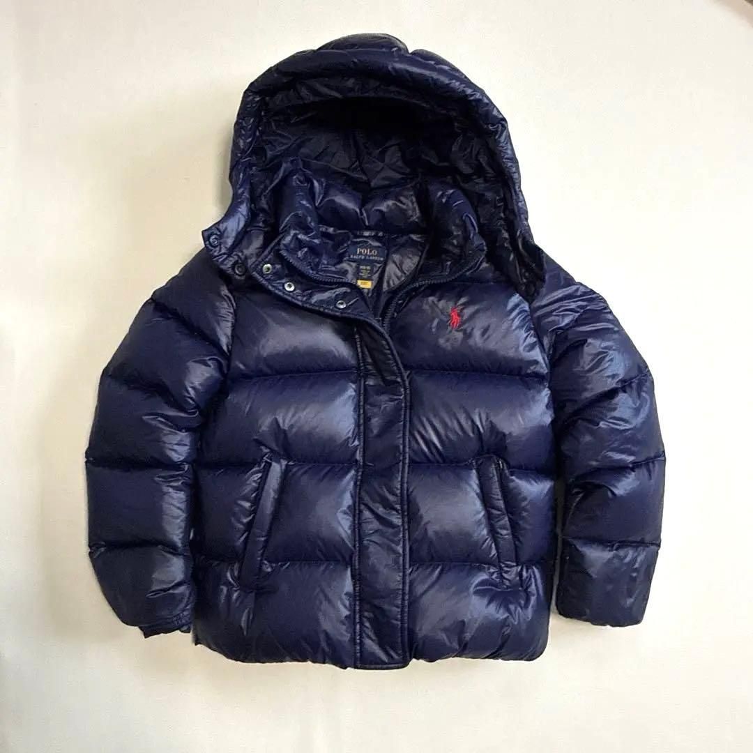 肉厚 ポロラルフローレン フード付きダウンジャケット キッズ 子供 M