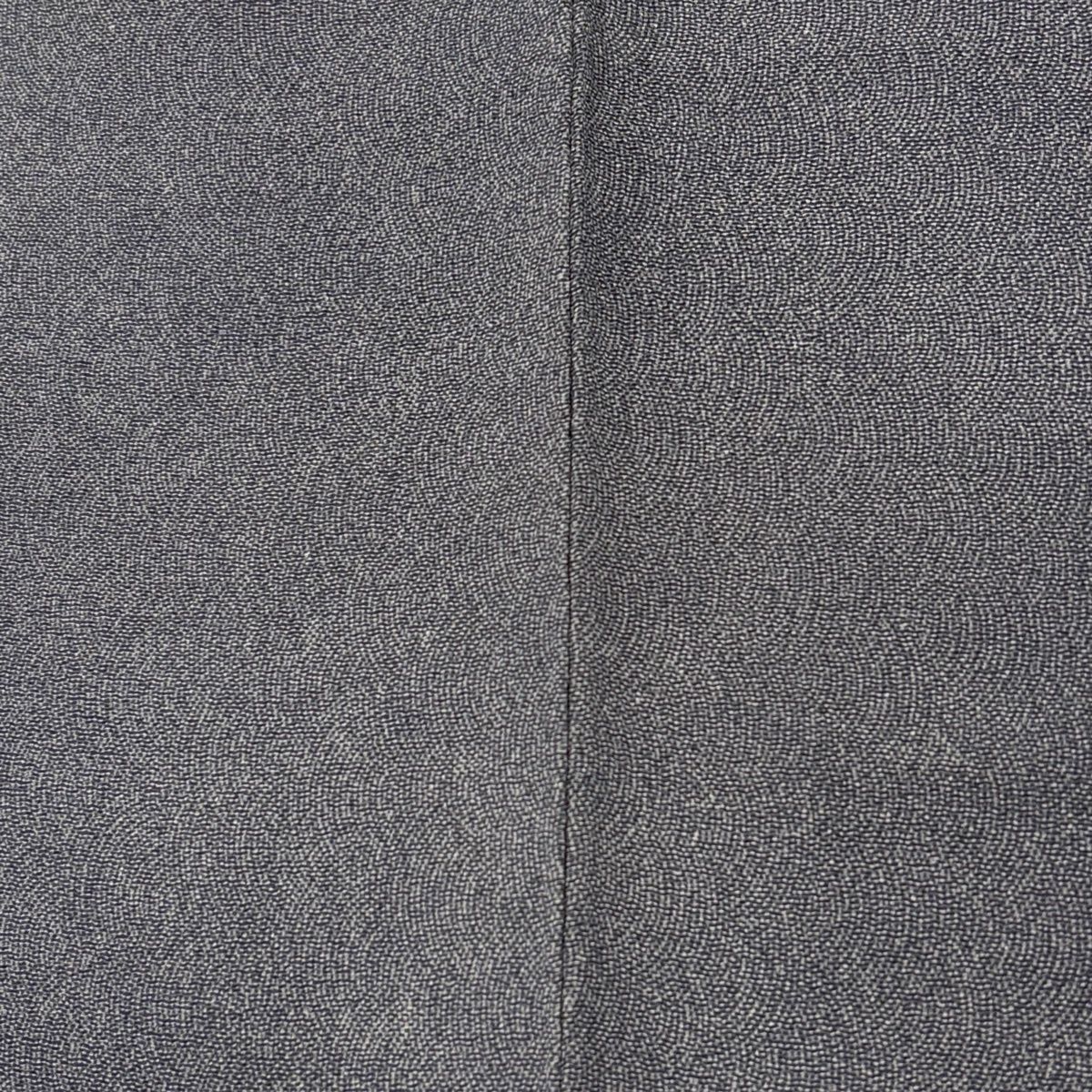 江戸小紋 身丈162cm 裄丈65cm M 袷 落款 鮫 青灰色 正絹 名品 一つ紋