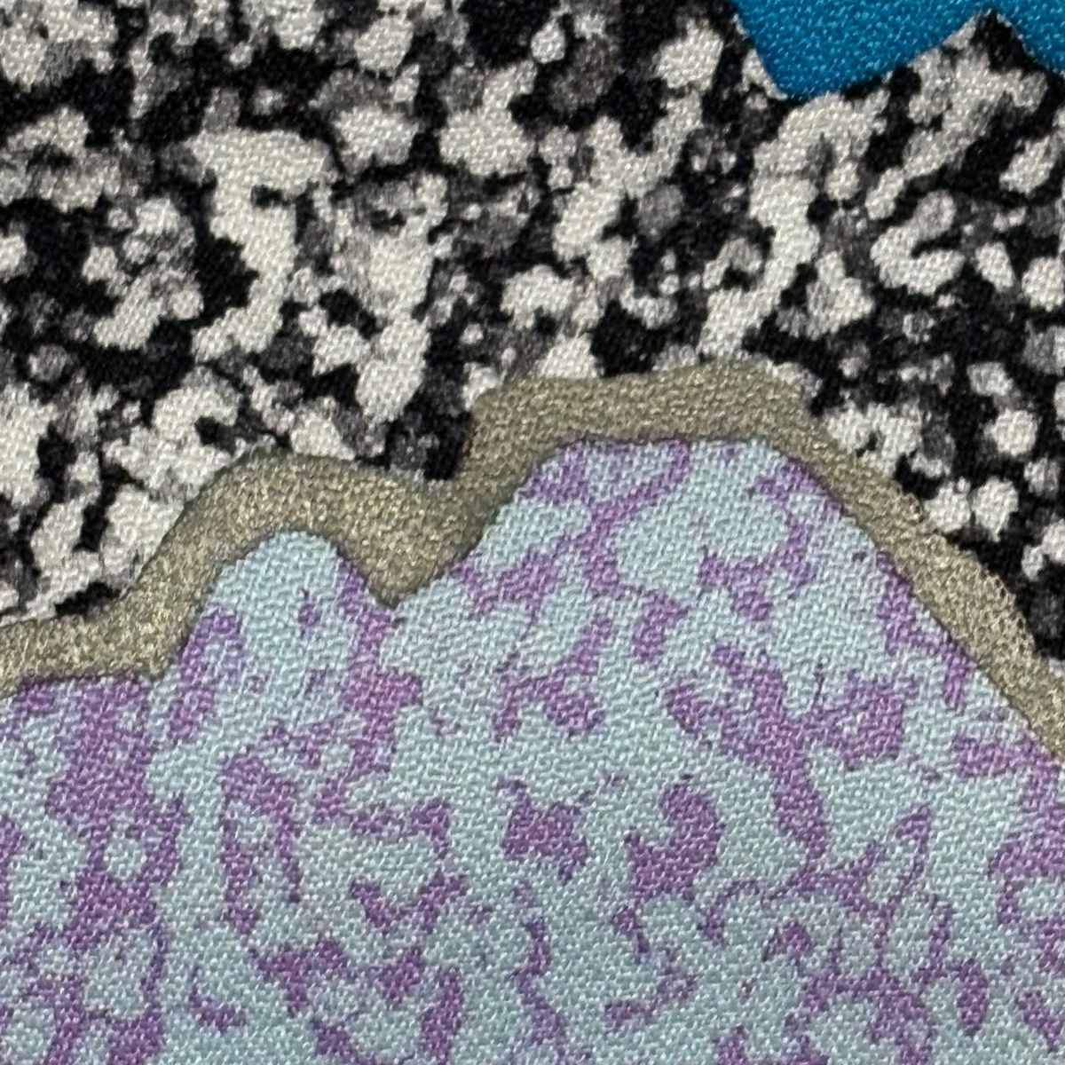  振袖 身丈168 5 cm 裄丈66 M 袷 落款 牡丹 波頭 金彩 クリーム 正絹 振袖 着物