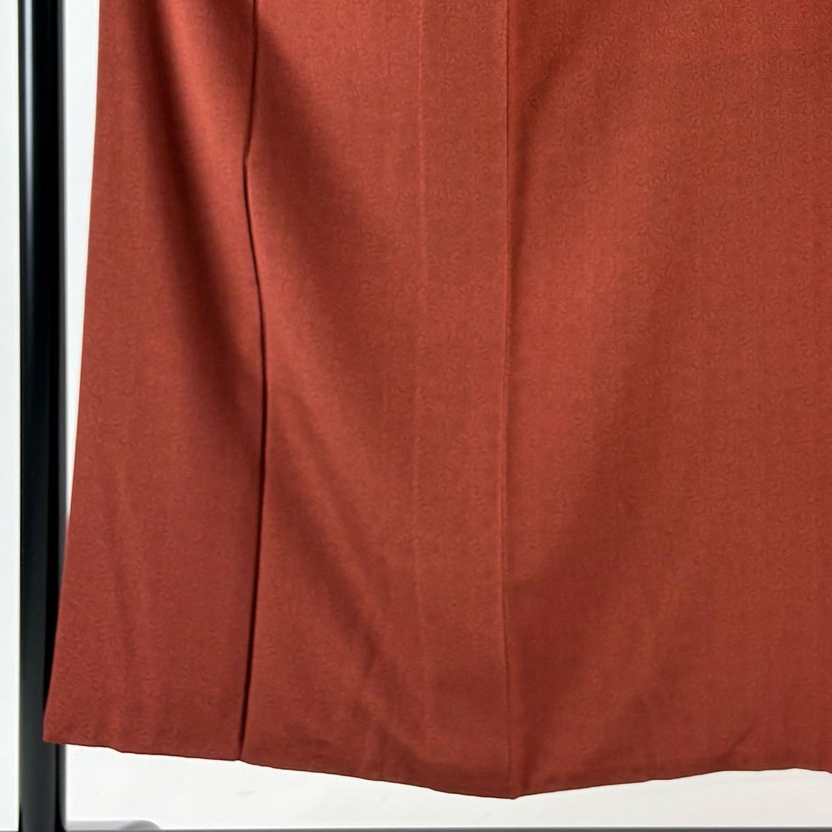 江戸小紋 身丈152 cm 裄丈62.5 S 袷 人間国宝 中村勇二郎 落款 古代菊 赤茶 正絹 一つ紋