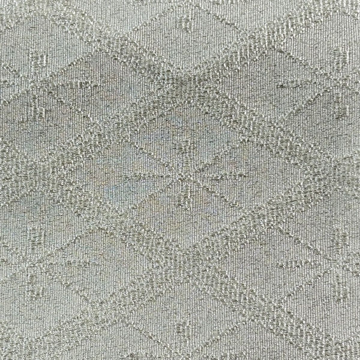 名古屋帯 秀品 八寸名古屋帯 菱格子 銀糸 白 正絹