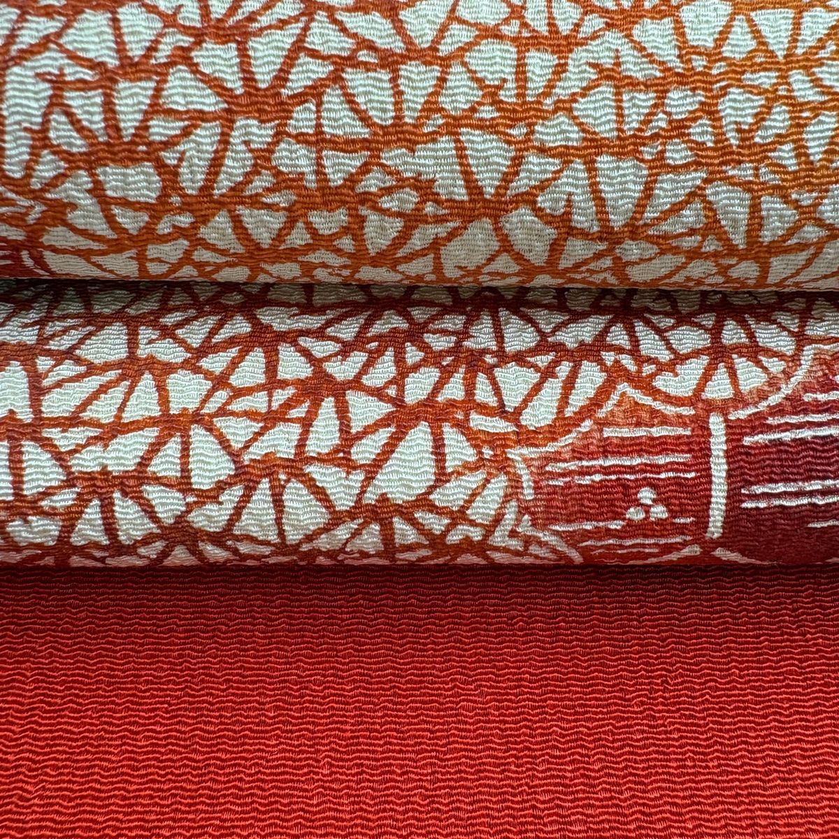美品】 名古屋帯 秀品 菊 梅 縮緬 赤 正絹 【中古】 - メルカリ