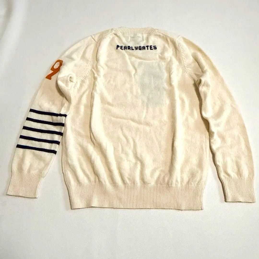 パーリーゲイツ カシミヤ 100% ニット セーター ロゴ 1サイズ 89