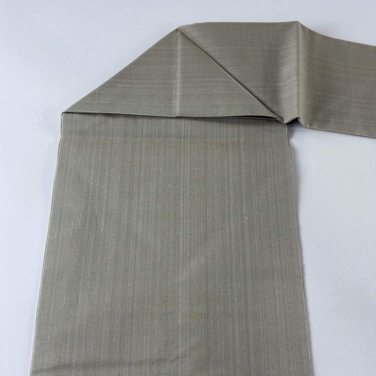  名古屋帯 秀品 夏帯 とんぼ 灰緑 正絹 名古屋帯 帯