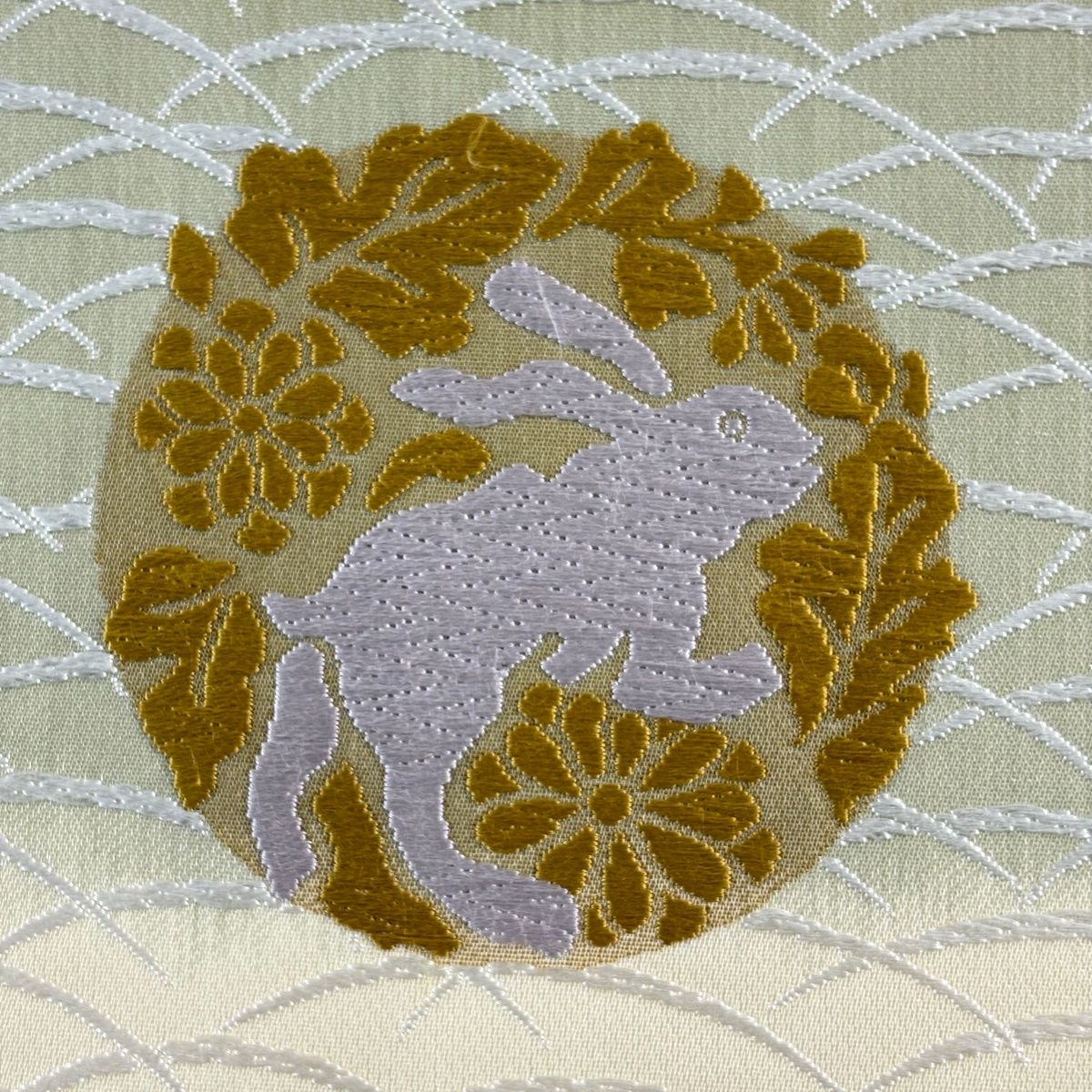 袋帯 秀品 花兎 芝 金銀糸 クリーム 六通 正絹 【中古】 - メルカリ