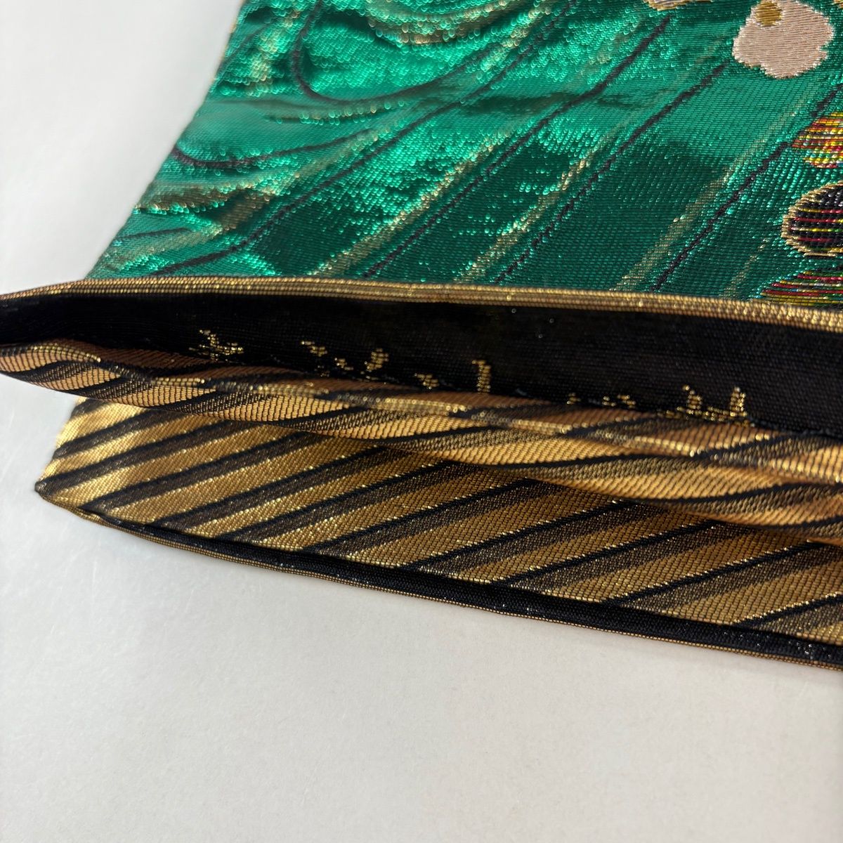 袋帯 秀品 辻が花 箔 緑 六通 正絹 【中古】 - メルカリ