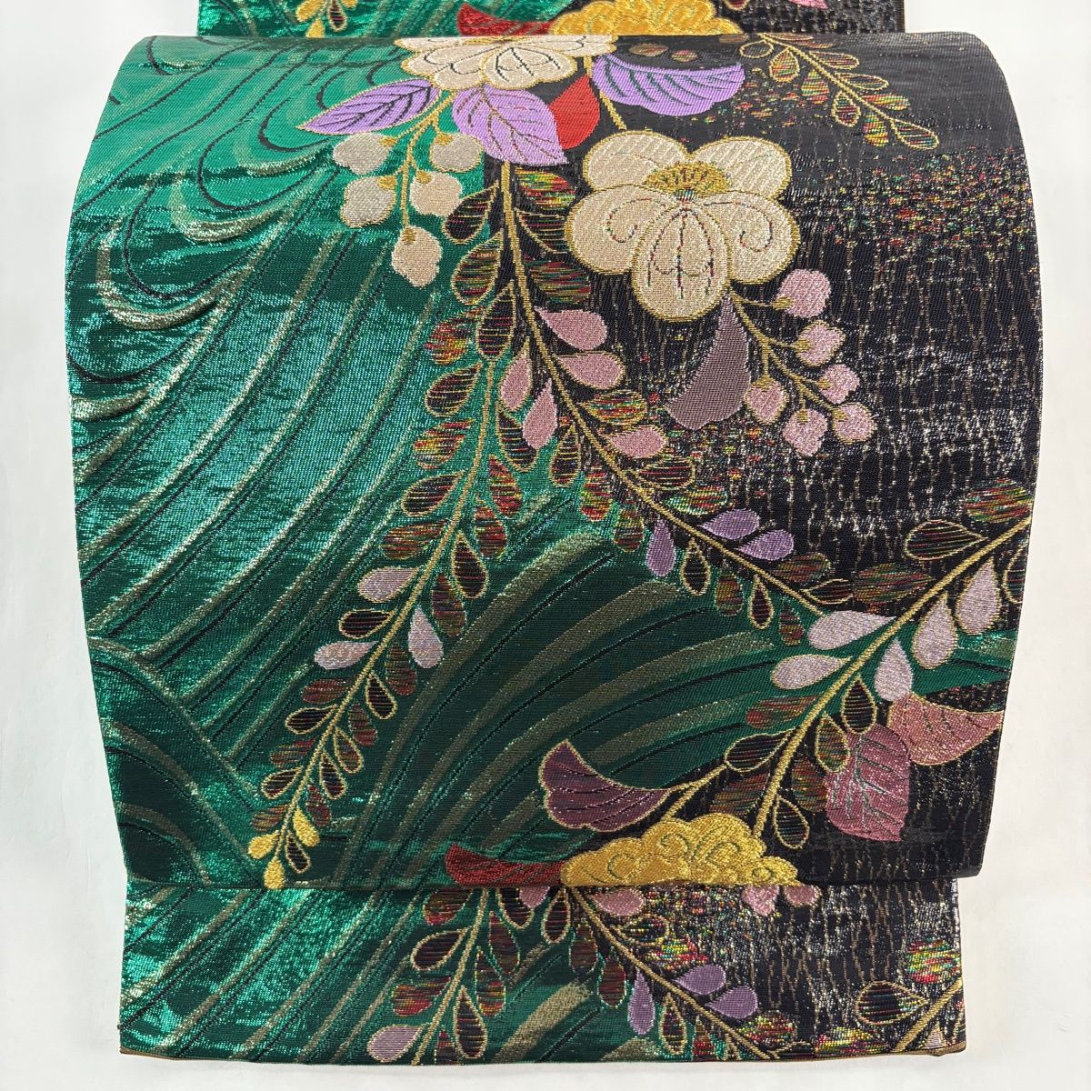 袋帯 秀品 辻が花 箔 緑 六通 正絹 【中古】 - メルカリ