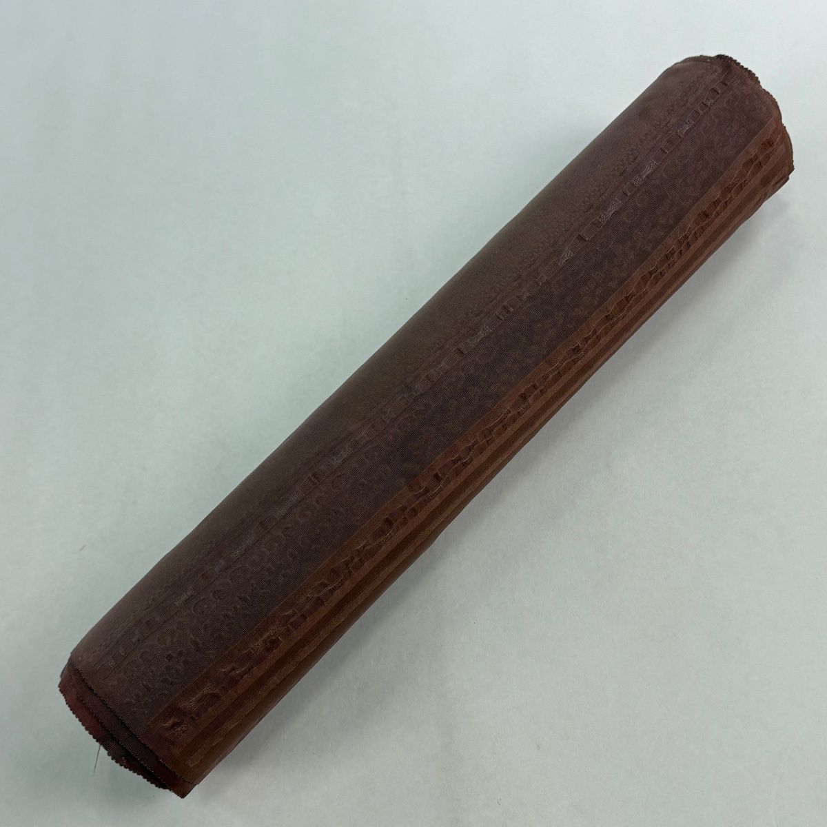 小豆色羽尺反物 反物 優品 羽尺 羽織 和装コート 縞 地紋 小豆色 正絹 【中古】 - メルカリ