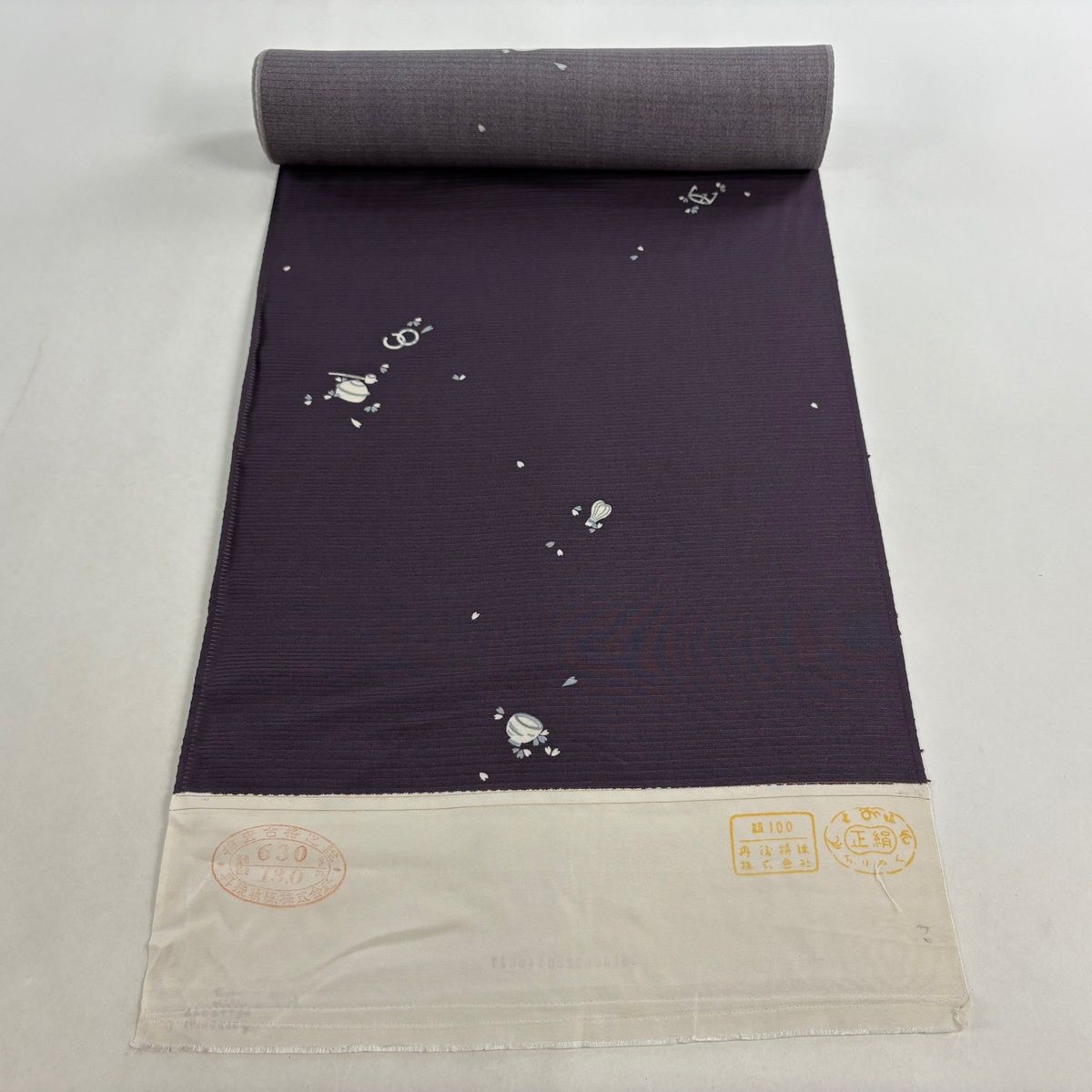 反物 秀品 小紋 絽 茶道具 紫 正絹 【中古】 - メルカリ