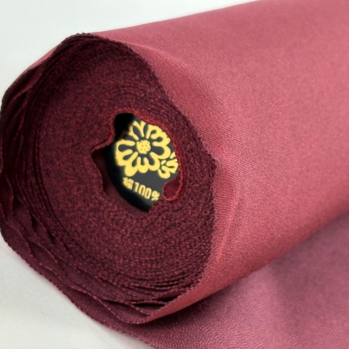 反物 秀品 江戸小紋 草木染 染め抜き紋 鮫 えんじ色 正絹 【中古