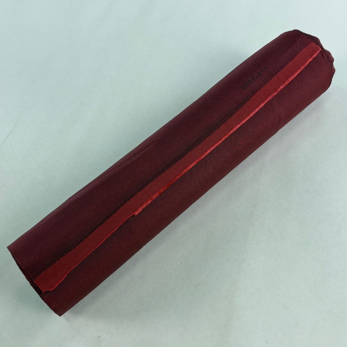 反物 秀品 江戸小紋 草木染 染め抜き紋 鮫 えんじ色 正絹 【中古