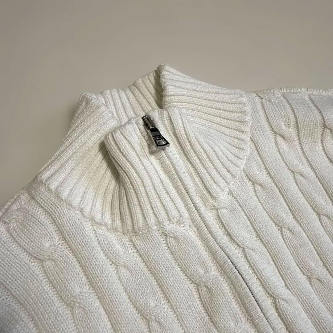 希少サイズ✨現行タグ ポロラルフローレン ケーブル カーディガン 刺繍