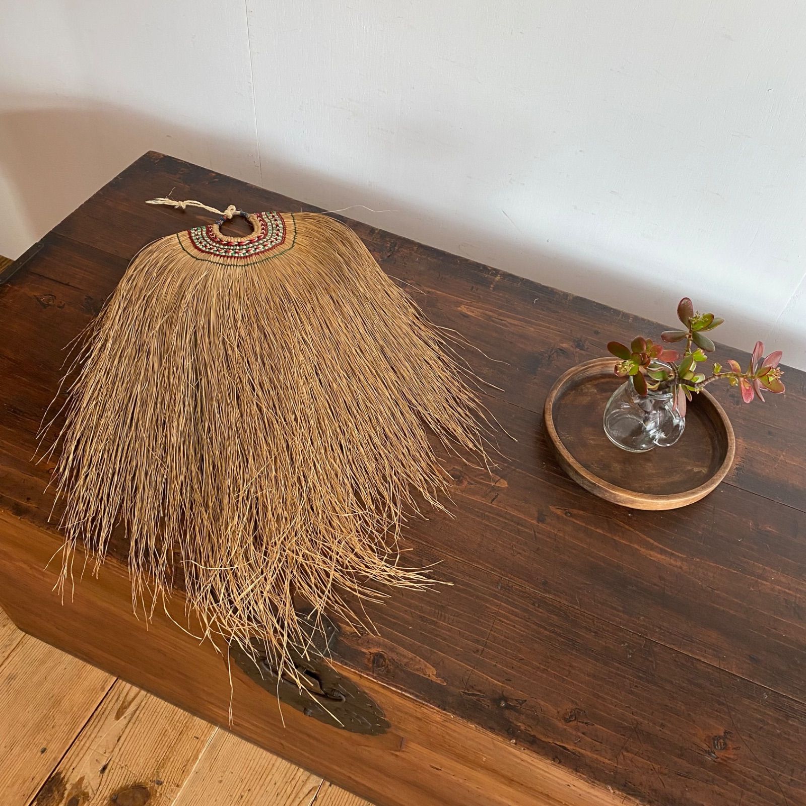 アンティーク 藁細工 藁蓑 民藝 壁飾り y323 - メルカリ