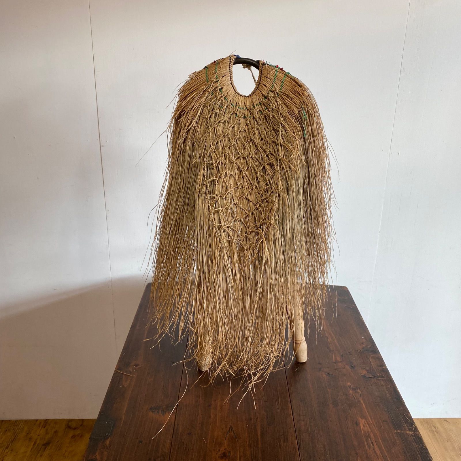 アンティーク 藁細工 藁蓑 民藝 壁飾り y323 - メルカリ