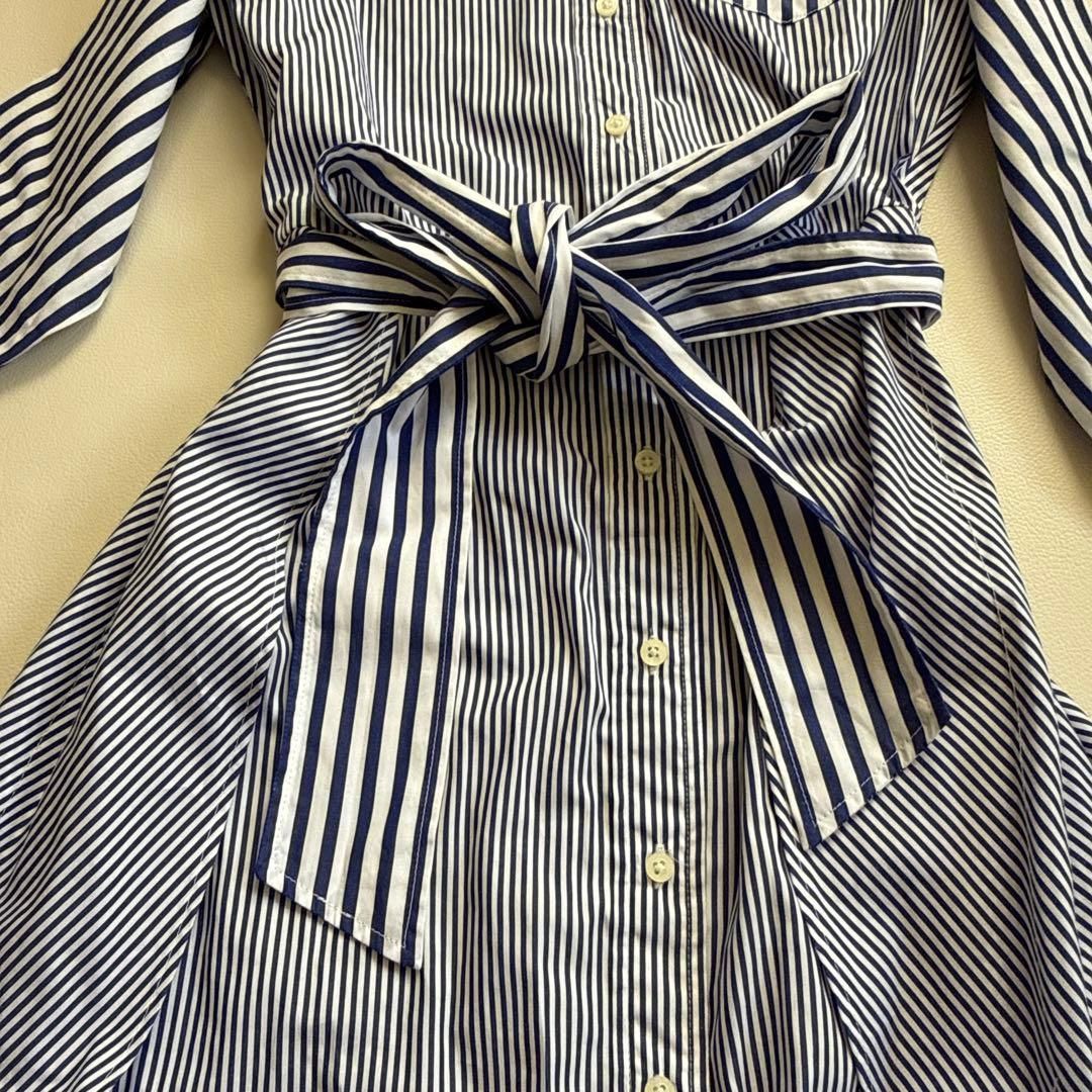 ローレンラルフローレン ワンピース ベルト付き ストライプ S〜M相当