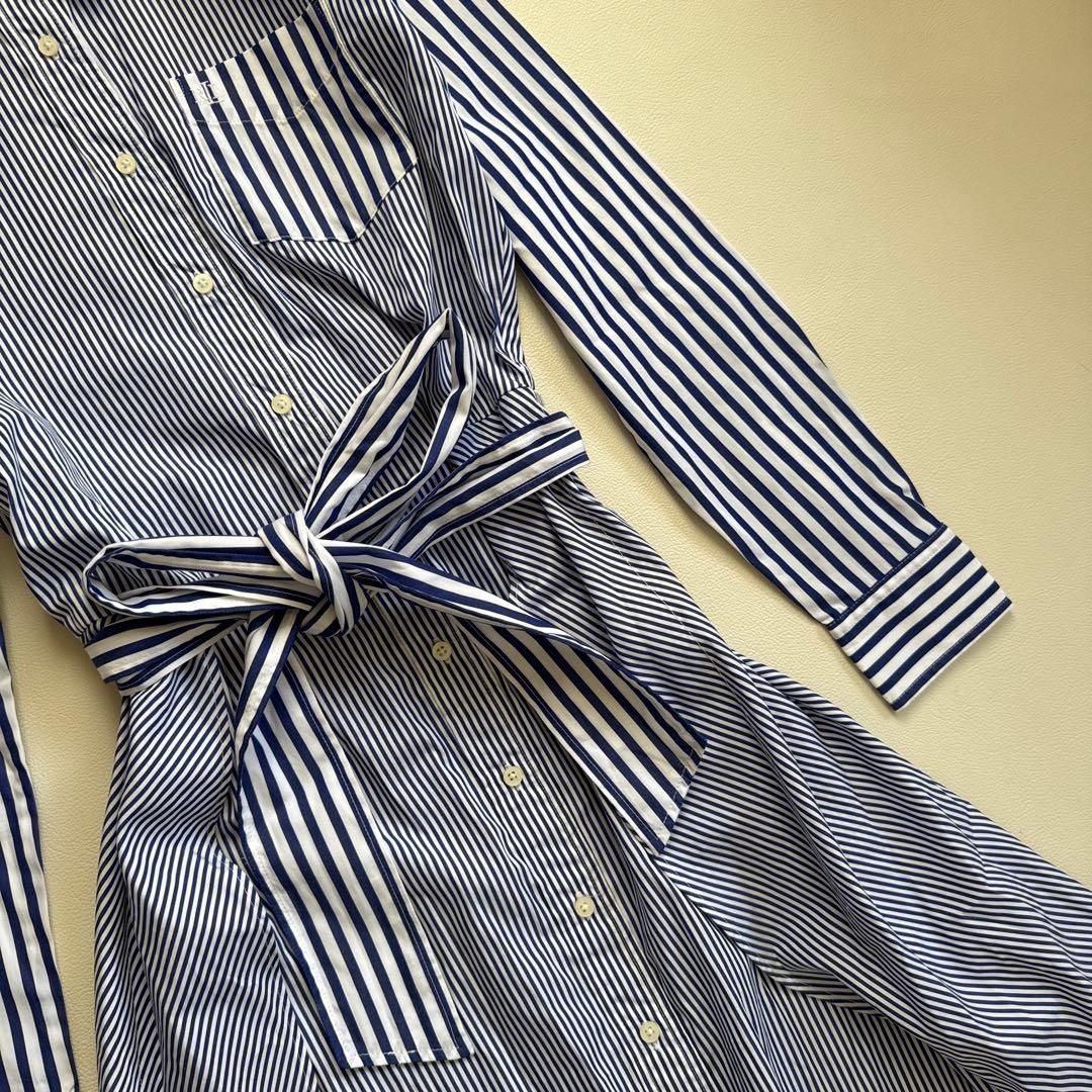 ローレンラルフローレン ワンピース ベルト付き ストライプ S〜M相当