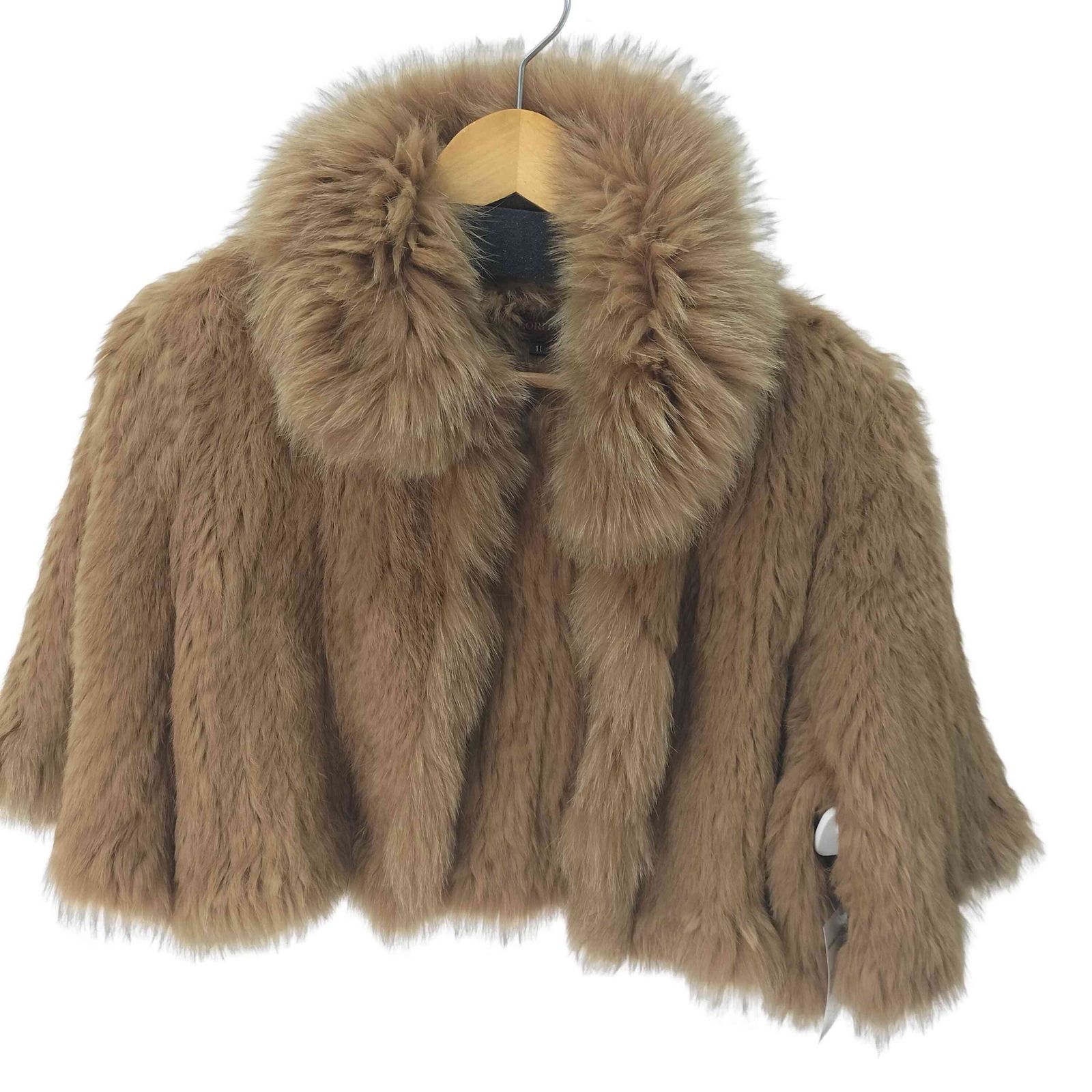 豪華♡ LORITTI 毛皮　リアル　フォックスファー　ラビット　ベルテッド ユーズドフルギ USED古着 LORITTI ラビット×フォックス ファー 毛皮