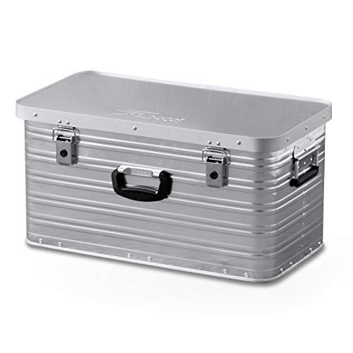 FIELDOOR アルミ コンテナボックス 取っ手付 キャンプ ギア 工具 収納