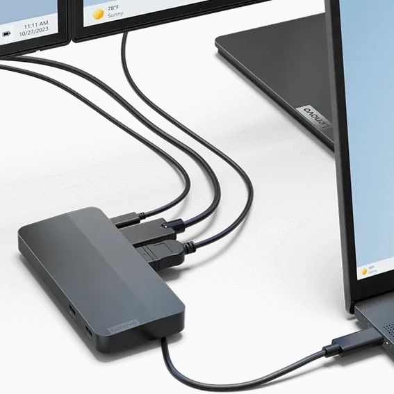 新品 Lenovo USB Type-C デュアルディスプレイ トラベルドック（AC