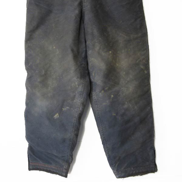40s 実物 米軍 US NAVY フック金具 デッキパンツ 紺系 L 40s 実物 米軍 US NAVY フック金具 デッキパンツ 紺系 L