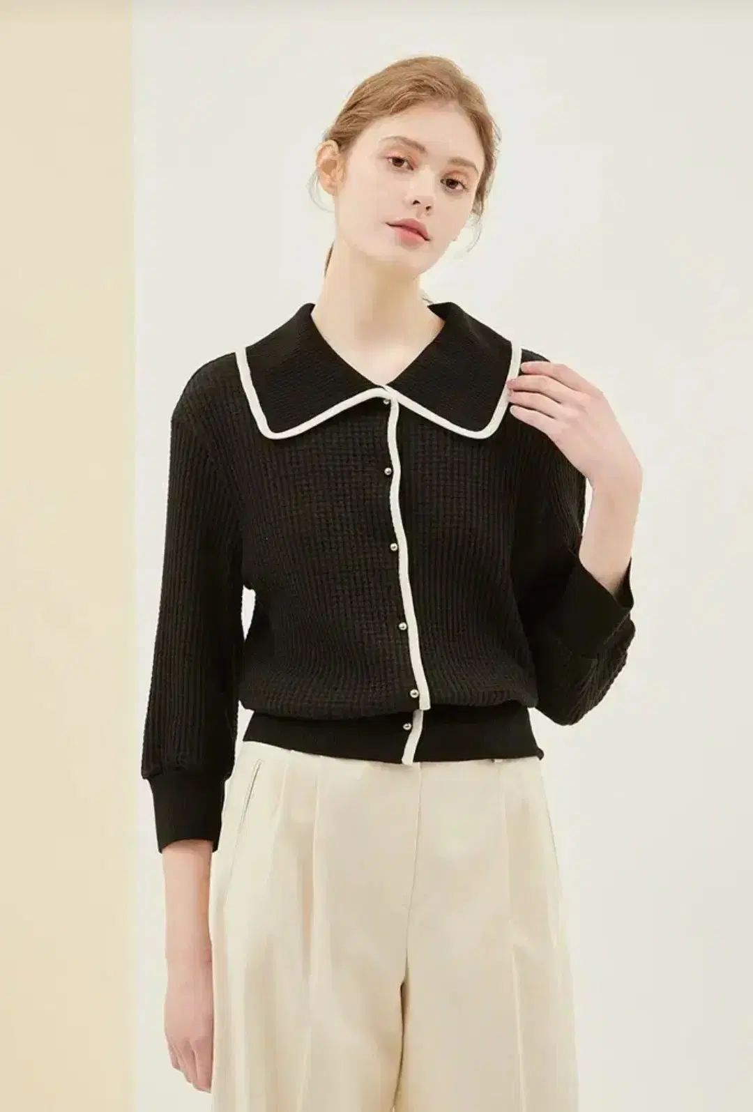 ハンサム SJSJ 2025 バイ カラ ゴージ ニット 82-94-