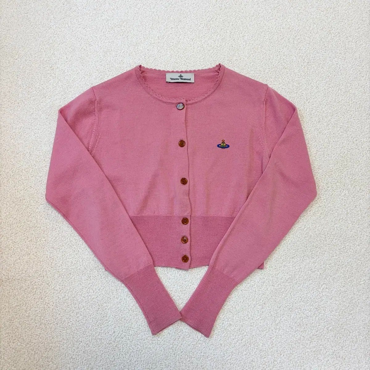 ヴィヴィアン ウエストウッド ベア クロップド カーディガン ピンク