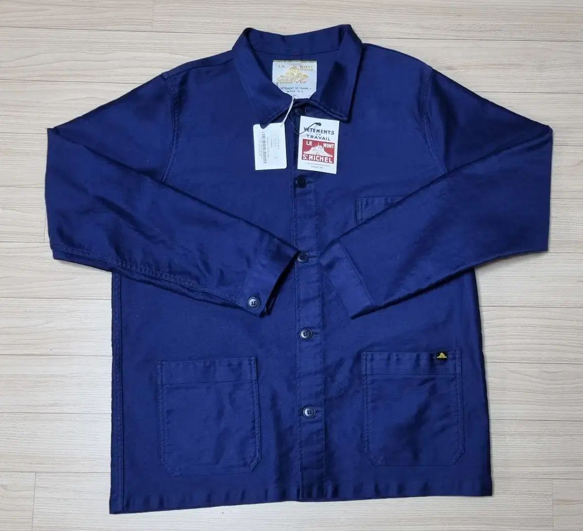 ルモンサンミッシェル モールスキン メンズ ワークジャケット Blue 50