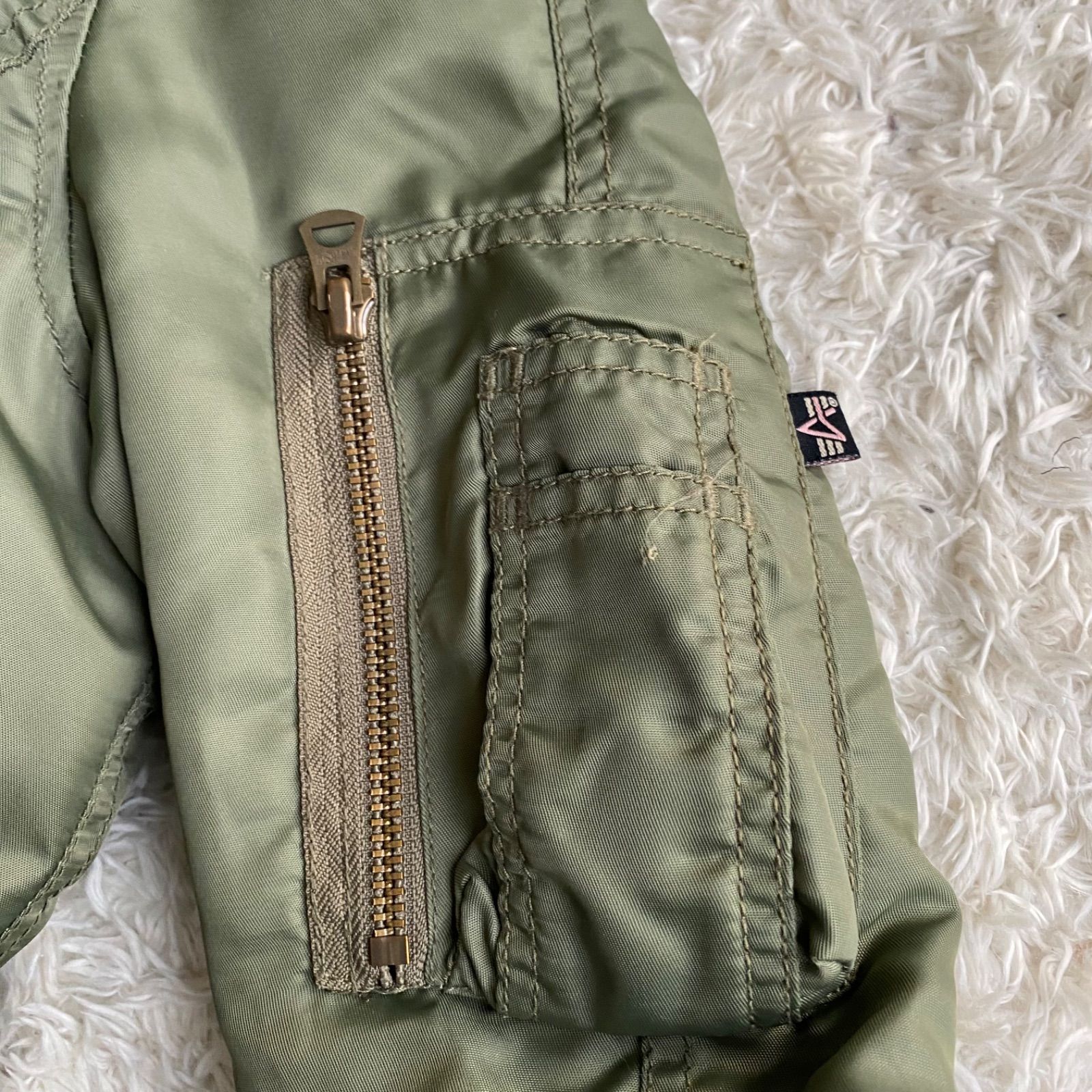 ALPHA アルファ N2B N-2B フライトジャケット 短丈 y2k カーキ サイズS