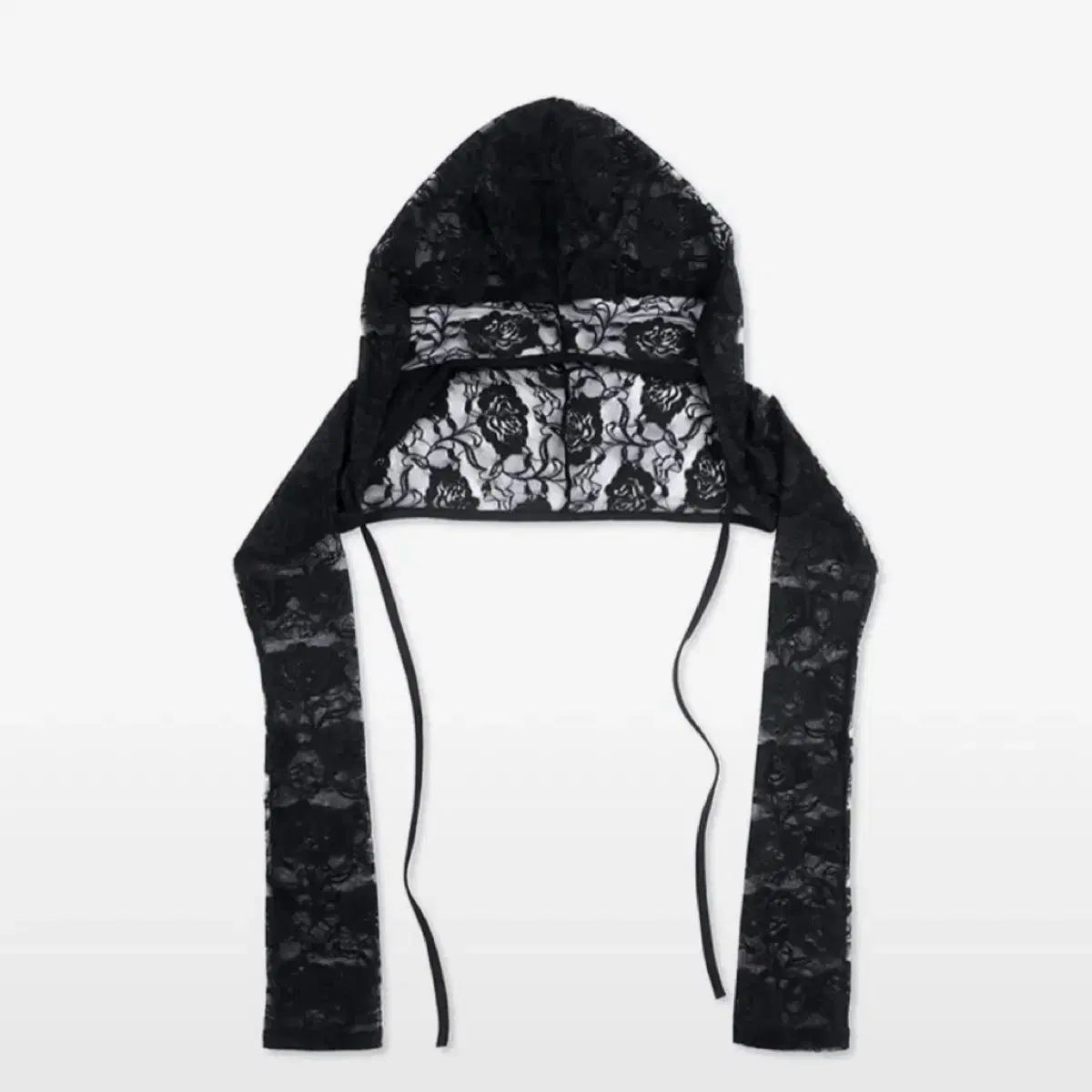 テ・レース・フーディ・ボレロ・カーディガン 001 ブラック