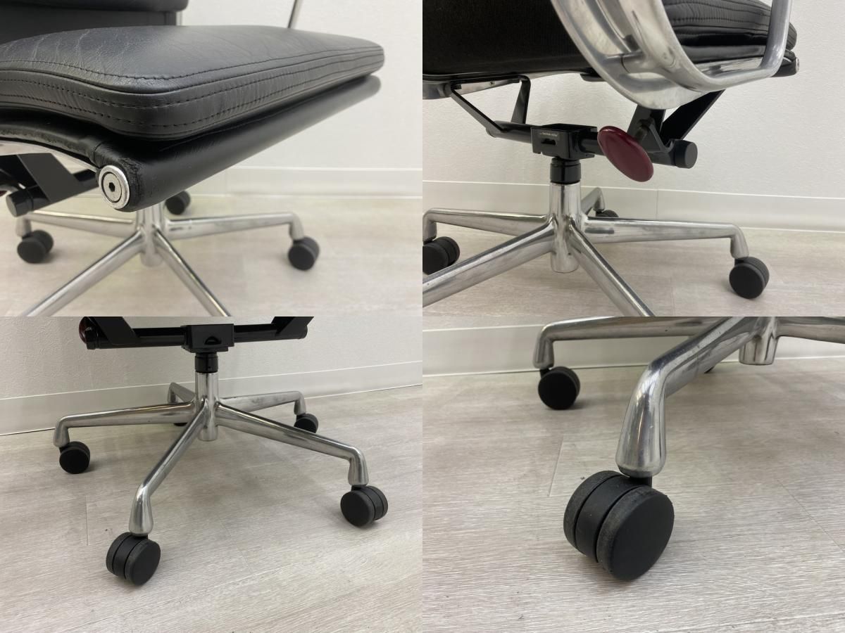  品 ハーマンミラー イームズ ソフトパッドグループチェア ブラック 回転椅子 オフィスチェア ワークチェア 椅子 チェア