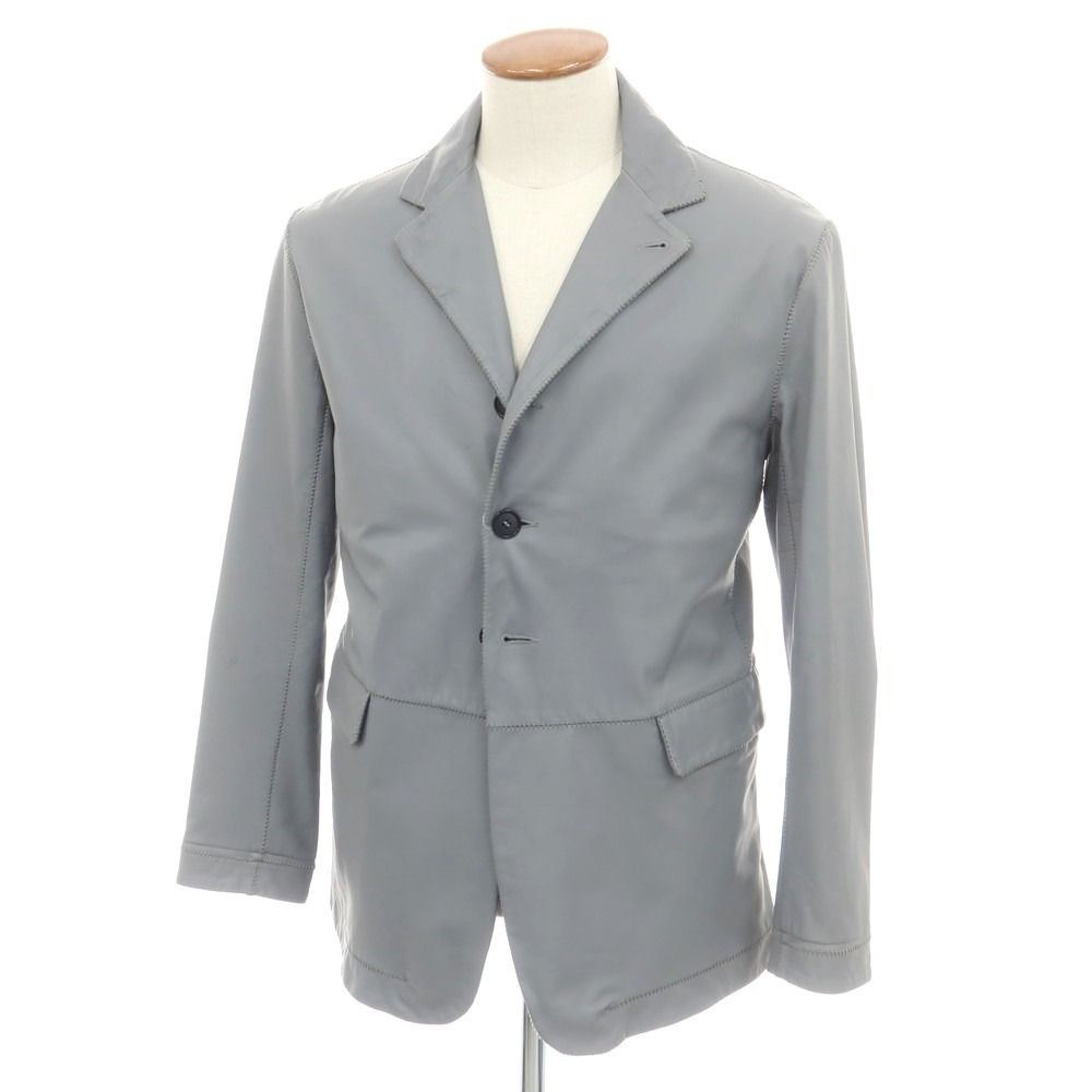 Giorgio Armani グレー ジャケット サイズ48 中古】ジョルジオアルマーニ GIORGIO ARMANI レザー カジュアル