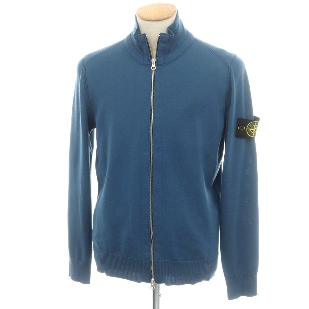 ストーンアイランド STONE ISLAND ハイゲージ スタンド ジップアップ カーディガン ダルブルー サイズS メンズ