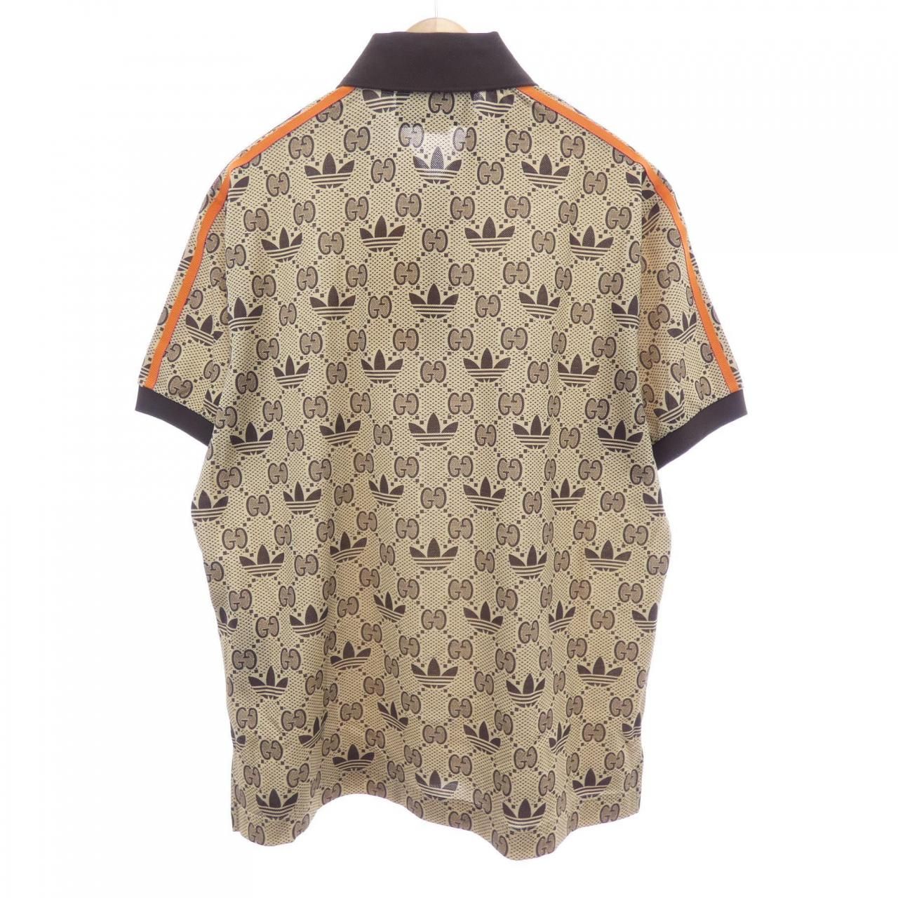 GUCCI × adidas / ポロシャツ/S/コットン/BEG/総柄/700497 XJE1M グッチ GUCCI 700497 XJE1M ADIDAS ポロシャツ - メルカリ